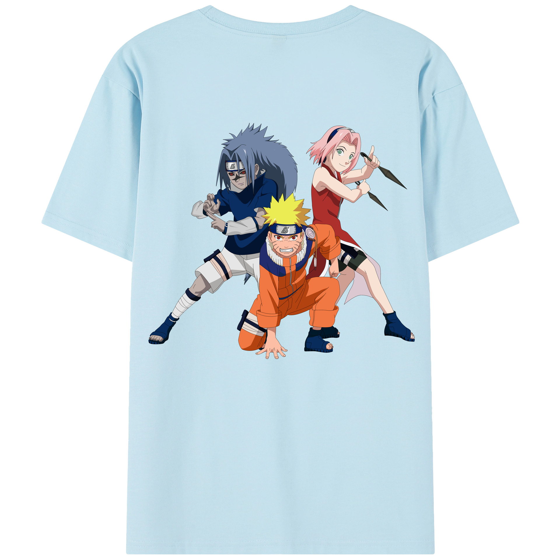 （画像用） NARUTO -ナルト- うずまき ナルト Uzumaki Naruto 綿100％半袖Tシャツ（背面プリント）